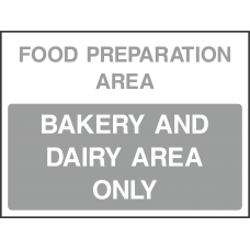 Food Prep Area / Bakery And Dairy Area Only